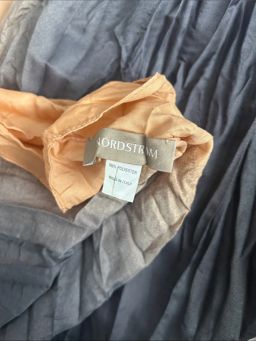 Nordstrom Multitexture Infinity Scarf in Charcoal, Taupe & Peach